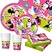 ColorBaby Minnie - Set menaje Fiesta Happy Deluxe 89 Piezas (16 Servicios)