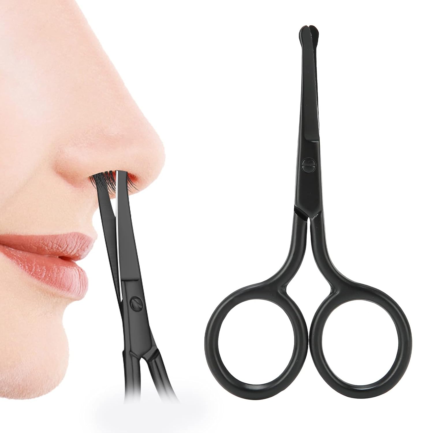 Nose Ear Scissors Nose Hair Scissors Rounded Tip Moustache Beard Eyebrow Grooming Scissor Trimmer for Men