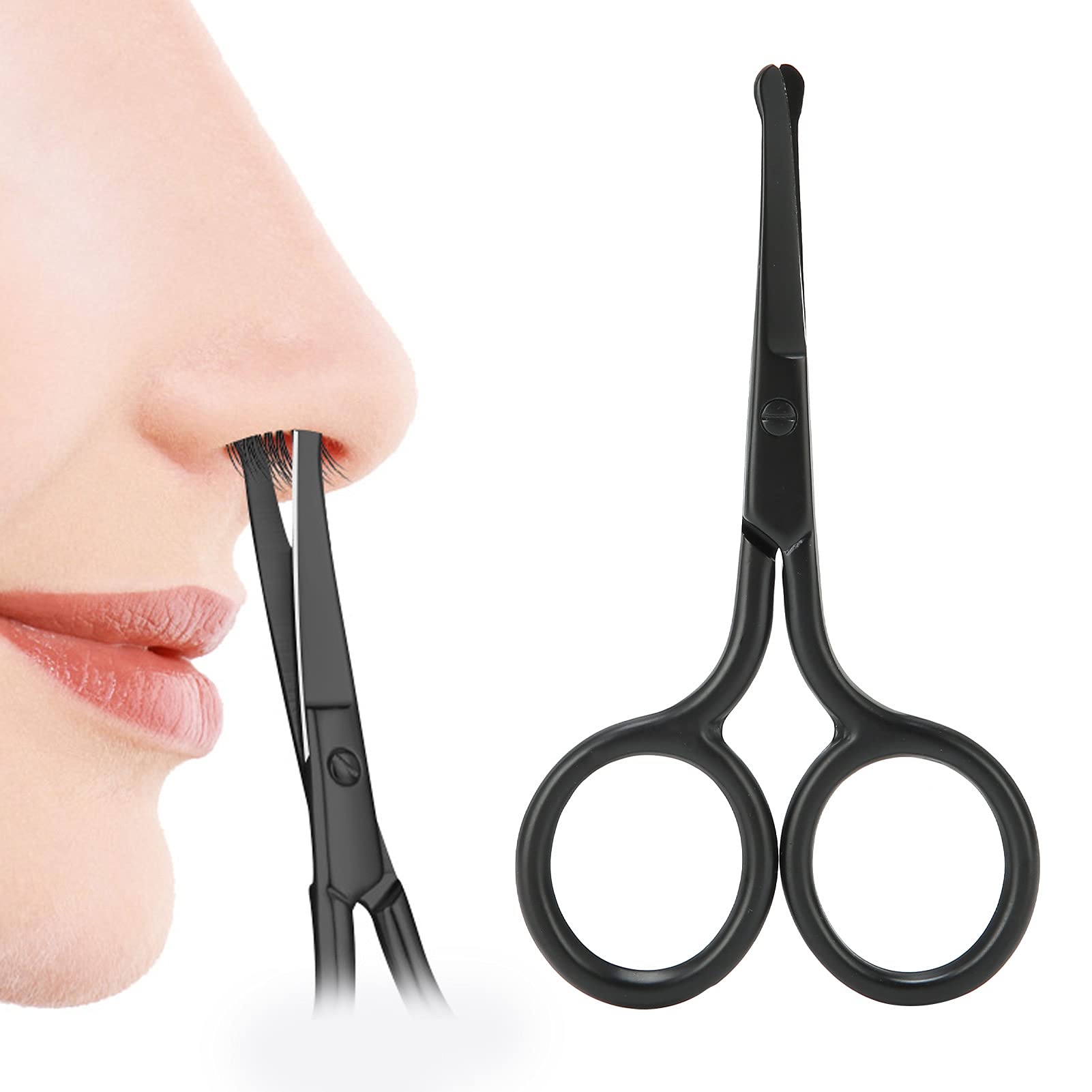 Nose Ear Scissors Nose Hair Scissors Rounded Tip Moustache Beard Eyebrow Grooming Scissor Trimmer for Men
