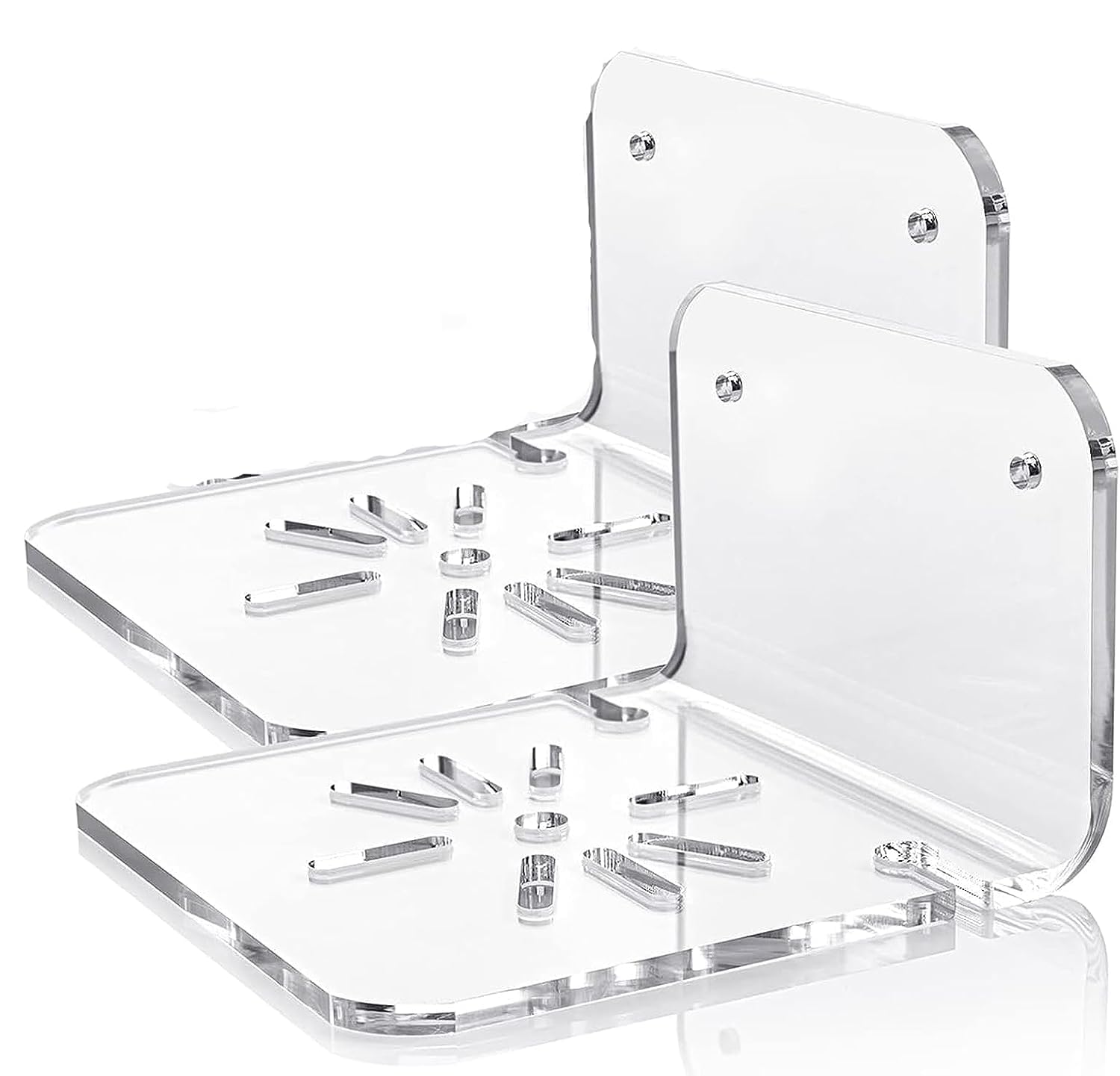 Feelin Hub Acrylic Wall Mount Stand Holder for CCTV Security WiFi Camera Home Outdoor Indoor Office Shop Pack of 2 (8 Holes) (B0CKW51HP7) Amazon Price History, Amazon Price Tracker
