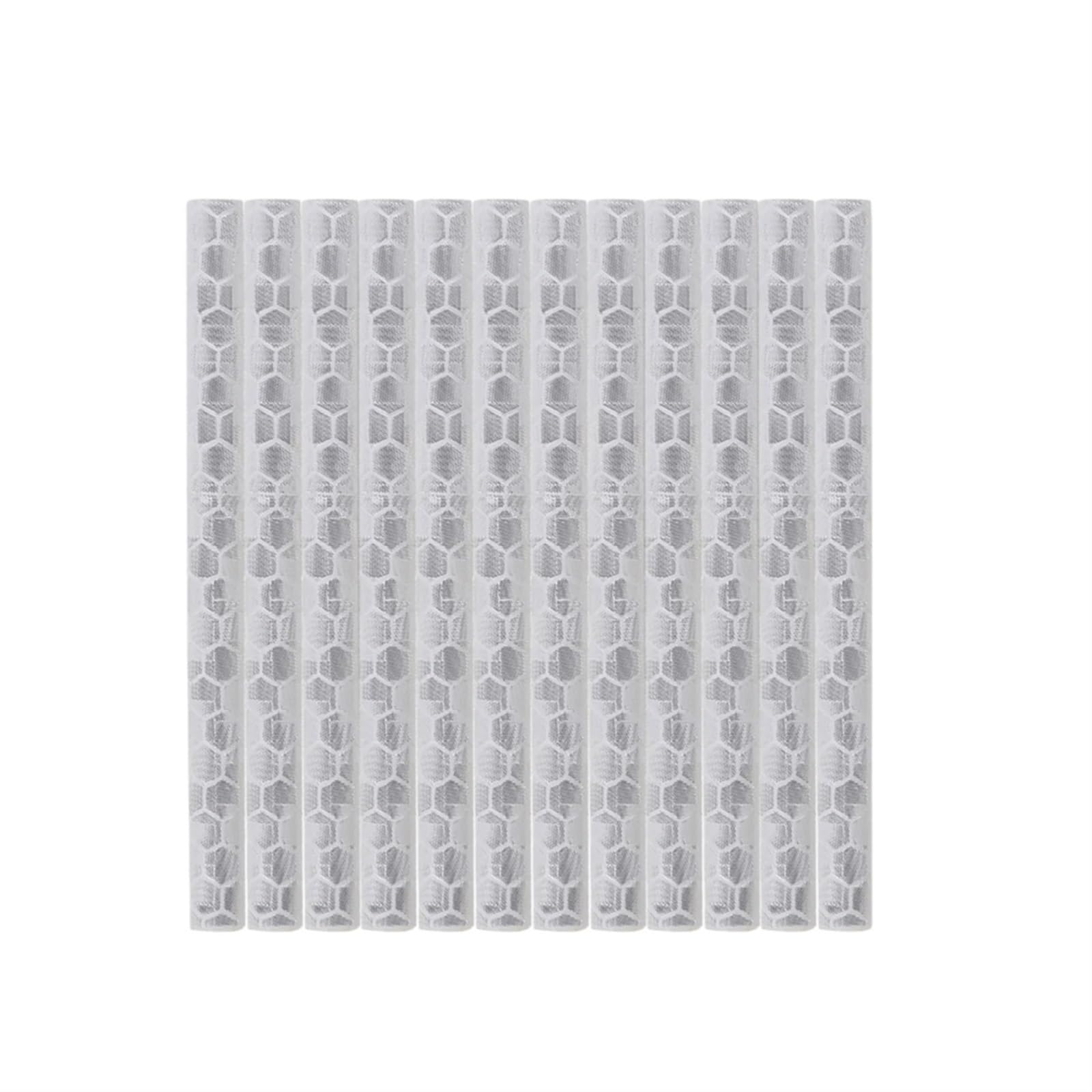 Fahrradlicht 12 Pcs Fahrrad Mountainbike Reiten Felge Speichen Montieren Clip Rohr Warnung Licht Streifen Reflektor Reflektierende Outdoor 75mm(White 12pcs)
