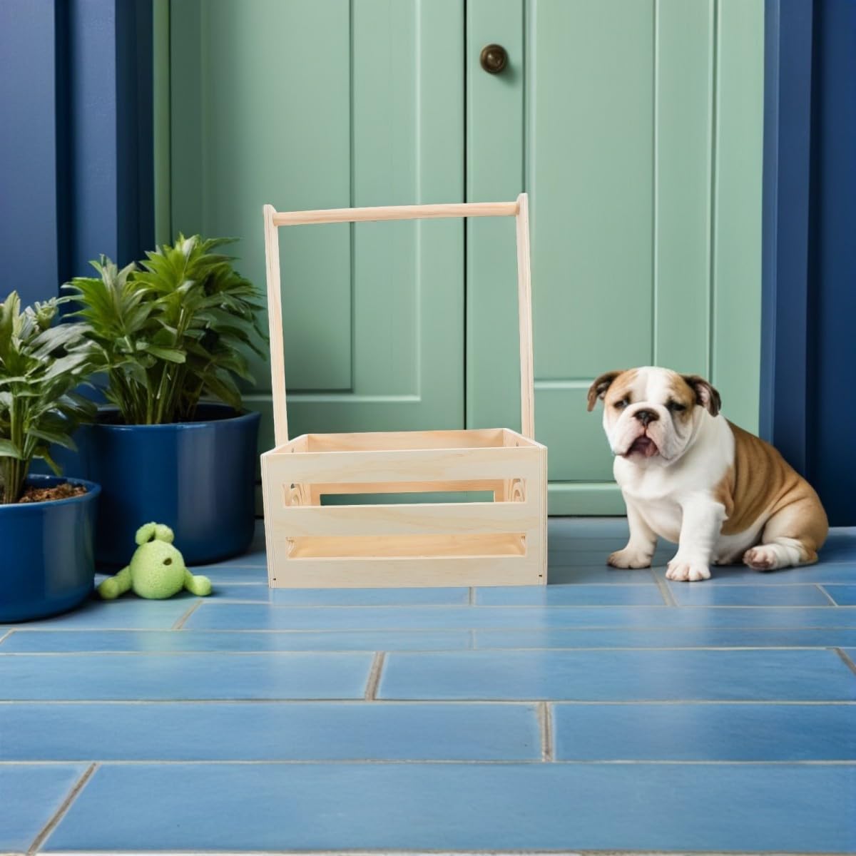 Mipcase Armario para Mascotas de Madera con Percha y Asa para Ropa