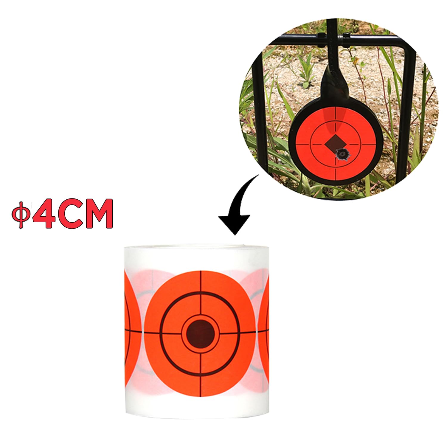 ATFLBOX 500 Pezzi Stick on Targets 4 cm Target Paster Paper Stickers