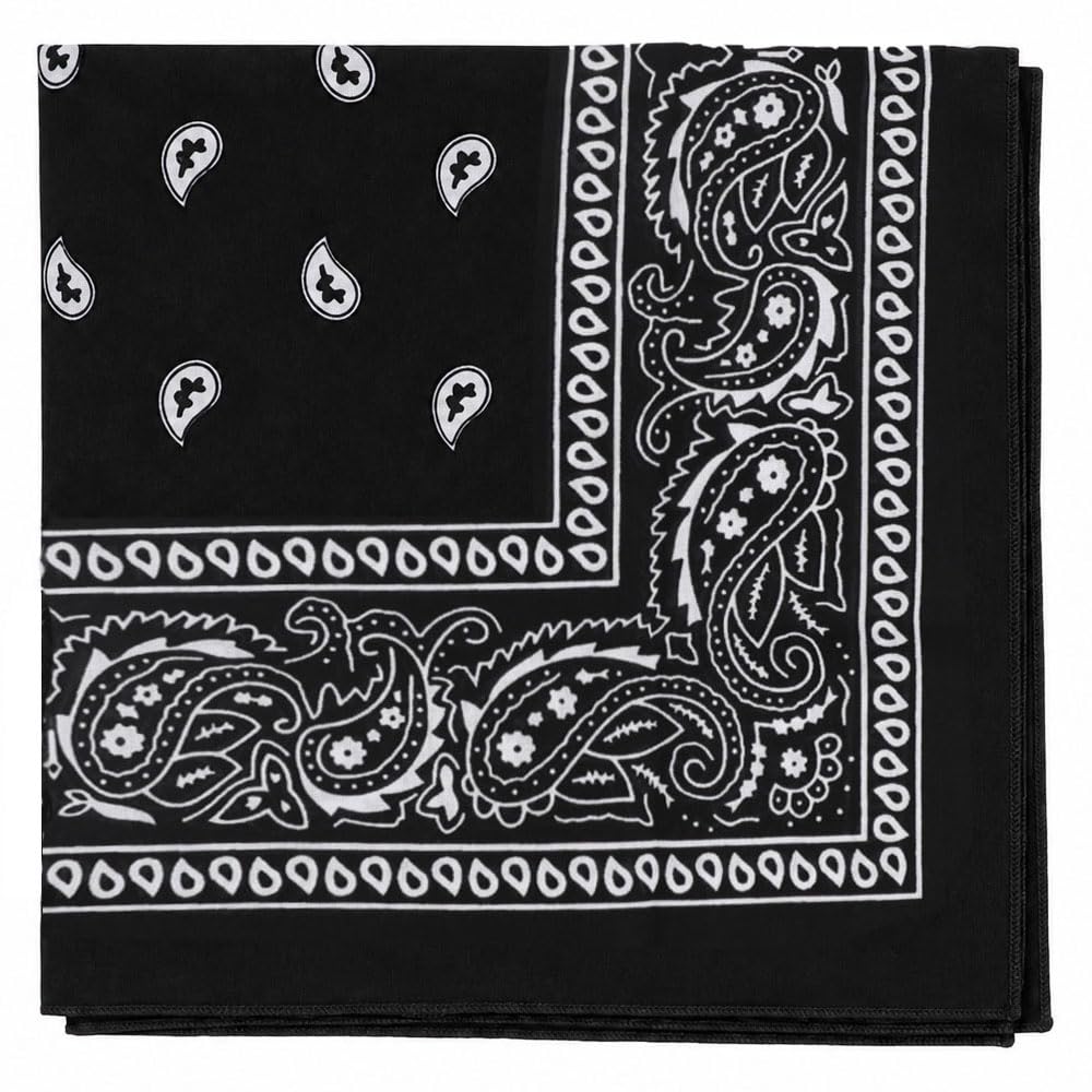 Motique Accessories Extra Large Paisley Bandana 27x27 Inch