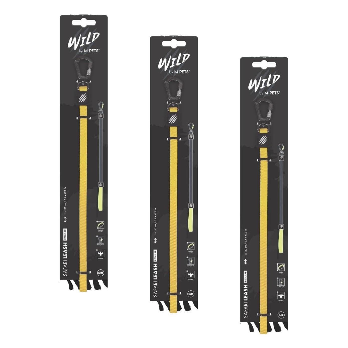 M-PETS WILD SAFARI LEASH REGULAR (S-M) (3 paketi)