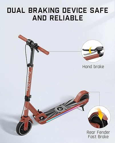 Miniatura 5 de FanttikRide T9 Apex Electric Scooter for Kids 13+ 200W Motor, LED Colorful Lights with Bluetooth Music Speaker, 71012 MPH Digital Display,