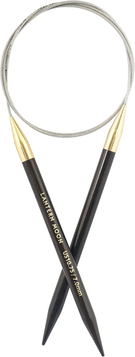 Lantern Moon Ebony Wood Fixed Circular Needles 16" (40cm) | US Size 6 (4.0mm)