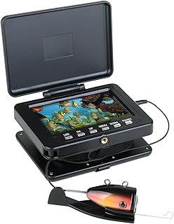 JQGADL Cámara De Pesca Submarina, Monitor LCD De 5 Pulgadas HD 1000TVL Cámara De Pesca Subacuática Portátil, 15/30 M para Pescar En Hielo, Lago Y Pesca En Barco(Size:30 M/98 FT,Color:Negro)