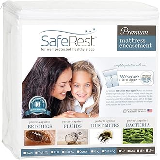 Premium Zippered Mattress Encasement - Lab d Bed Bug Proof, Dust Mite and Waterproof - Hypoallergenic, Breathable, Noiseless and Vinyl Free (Fits 12 - 15 in. H) - Full Size