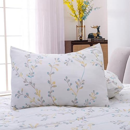 Miniatura 4 de Exclusivo Mezcla Juego de edredón de 3 piezas, tamaño King, edredón alternativo de microfibra para todas las estaciones con 2 fundas de almohada,