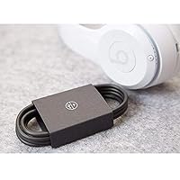 Vista 5 de Cable de audio de repuesto con micrófono en línea y control compatible con auriculares Beats Solo, Studio, Pro, Detox, Wireless, Mixr, auriculares