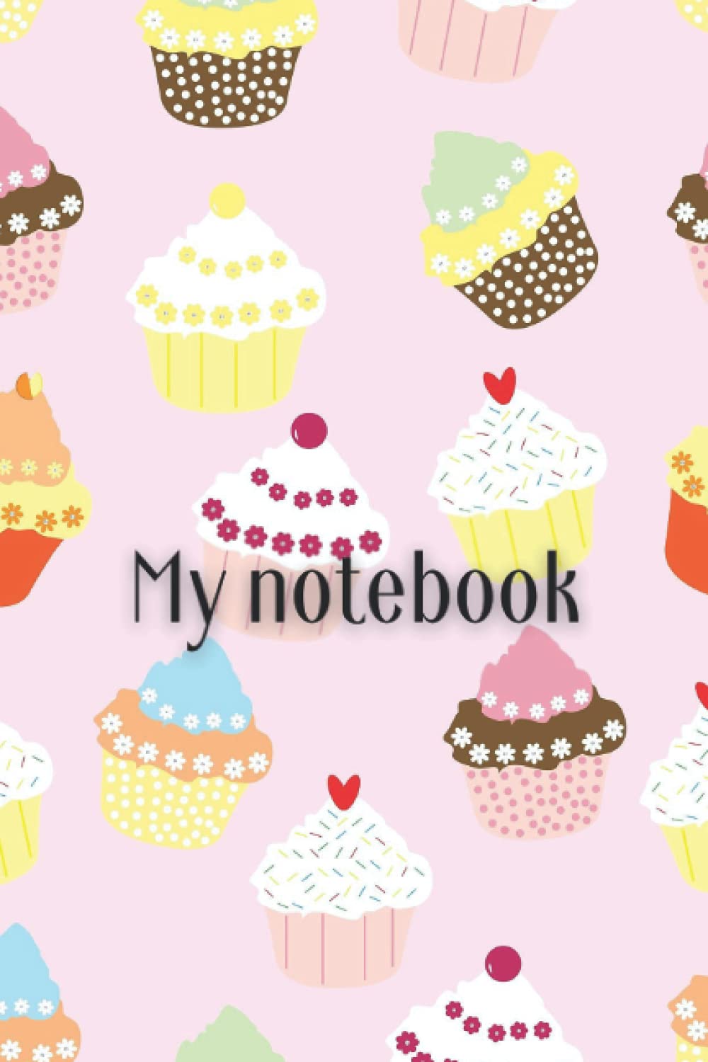 Ruled cupcakes notebook