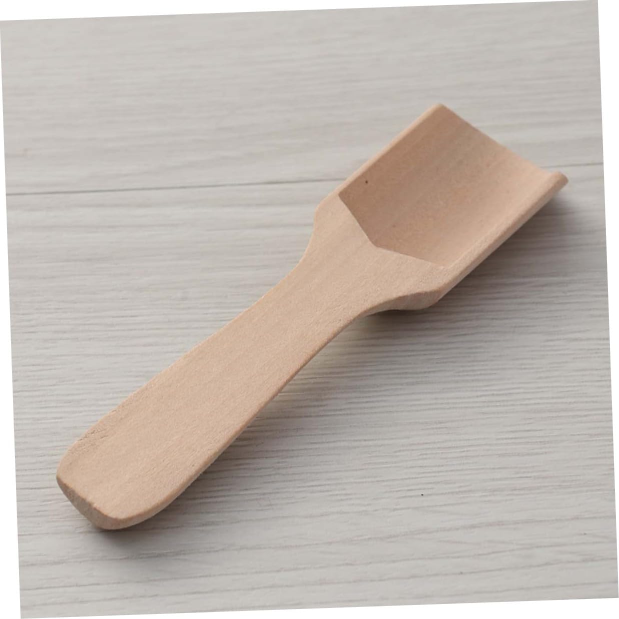 Ipetboom 15pcs Wooden Tea Spoon Scoop Flat Handle 2.8x11cm Salt Shovel Multipurpose Measuring Scoop for Tea Accessories and Kitchen Use