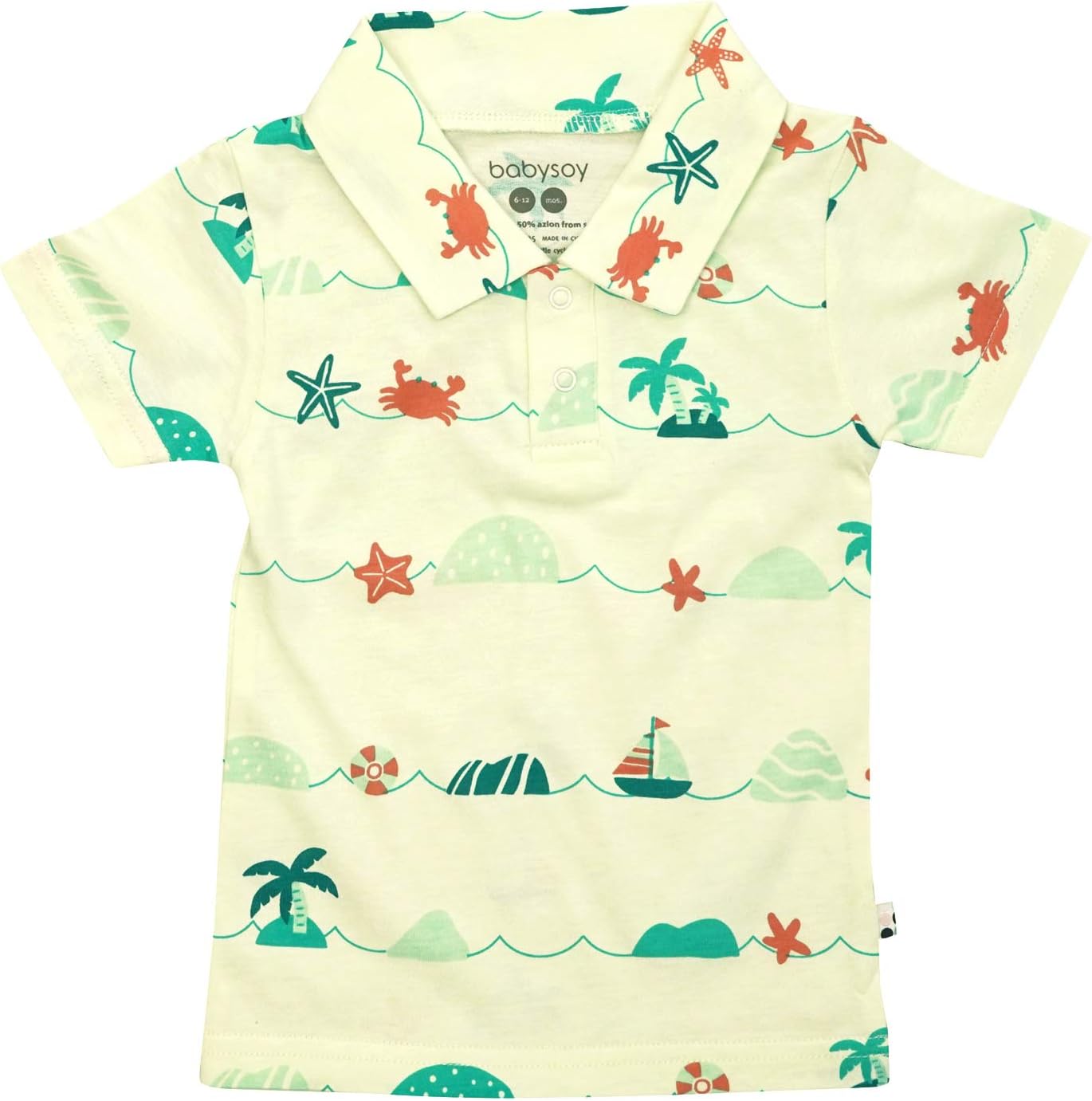 Babysoy Unisex Baby and Toddler Bamboo Cotton Short Sleeve Polo T Shirt
