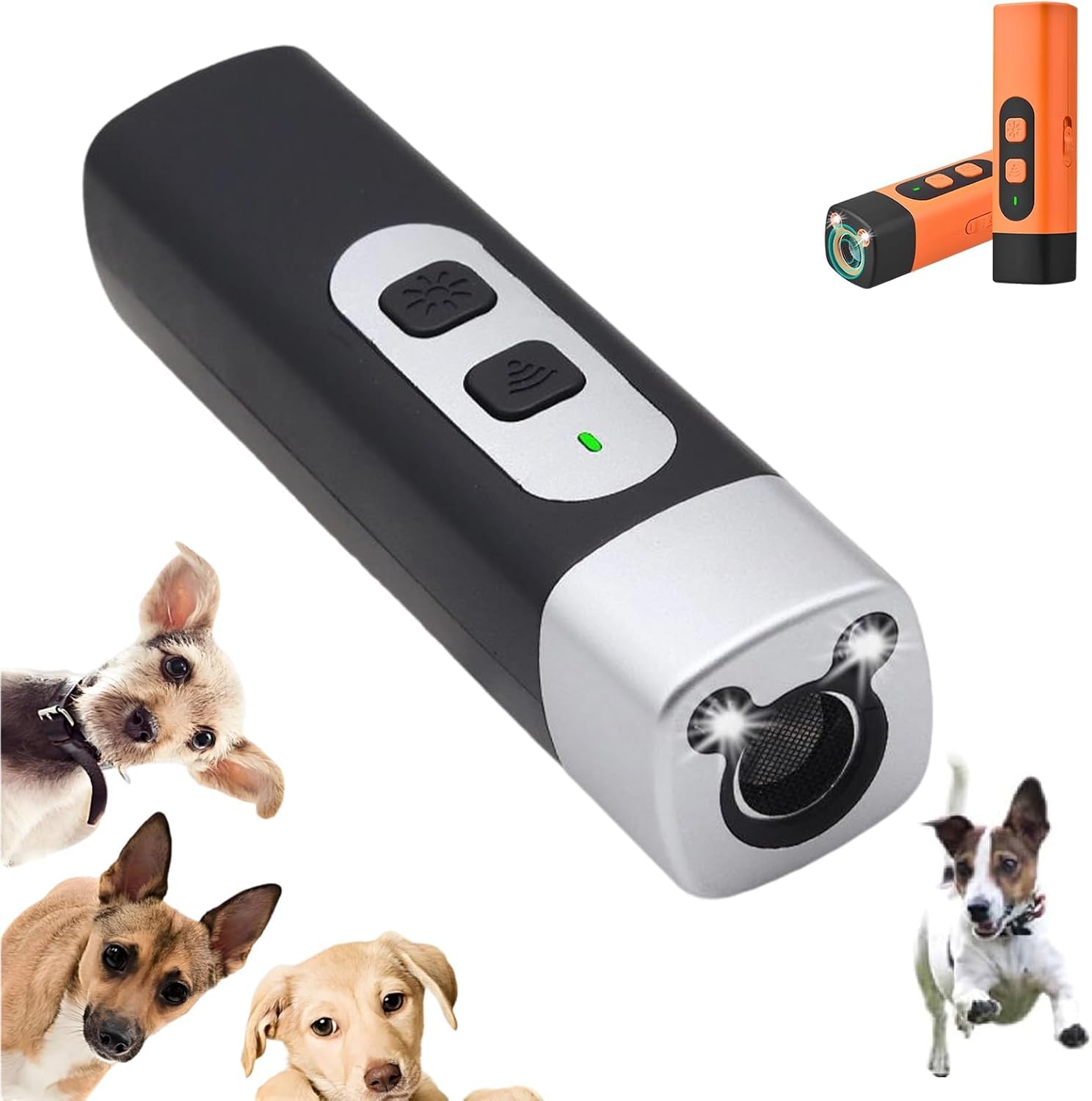 Barkshield Pro - Dog barking Anti-Barking Device, Dog Barking Deterrent Device with LED Flashlight, Suitable for Training to Improve Bad Behavior (Black)
