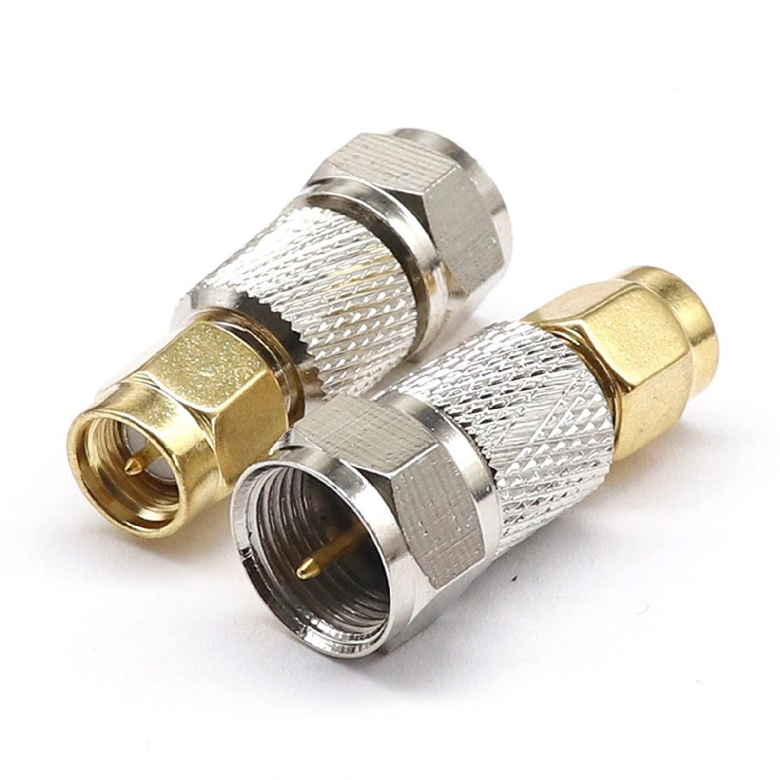 Adaptador F macho a SMA macho de alta frecuencia de cobre puro para radiofrecuencia