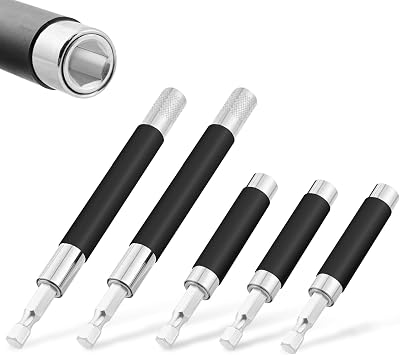 Drill Bit Holder 3.1/4.7, Drill Bit Extension 5 Pcs, Magnetic Bit Holder 1/4 Hex, Drill Extension Bit Holder Carbon Steel with Telescopic Sleeve for Screwdriver Bit Nut Socket by XIOGZAXI