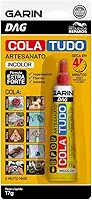 Cola Tudo Incolor 17g Artesanato Extra Forte Impermeável Secagem Rápida