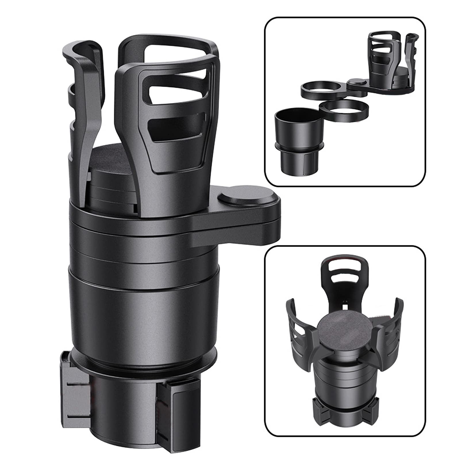 Porte-gobelet De Voiture Réglable Pour Grosses Bouteilles (type Stanley, 0.5 à 1.5L) - Avec Support Téléphone Intégré