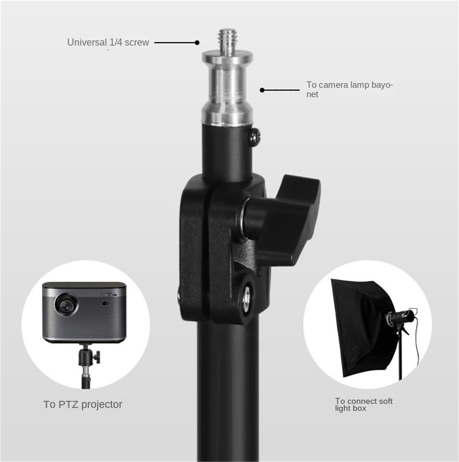 Support Videoprojecteur Trépied De Projecteur, Support De Sol, Hauteur Réglable, Pliable, Portable Support Projecteur pour Home(50-120cm)