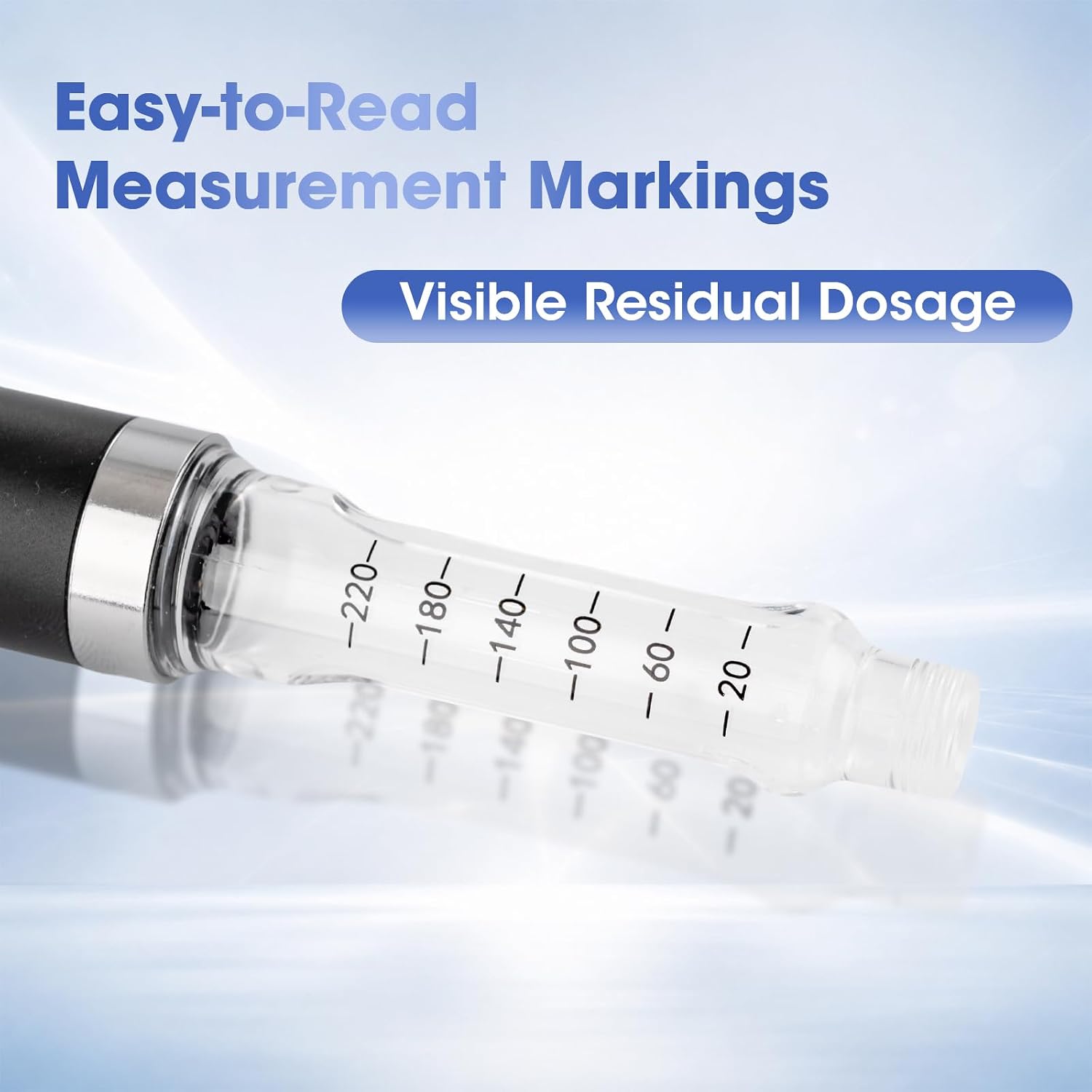 60 Unit Metal Peptide Pen Injector, Reusable V2 Injection Pen (Black)