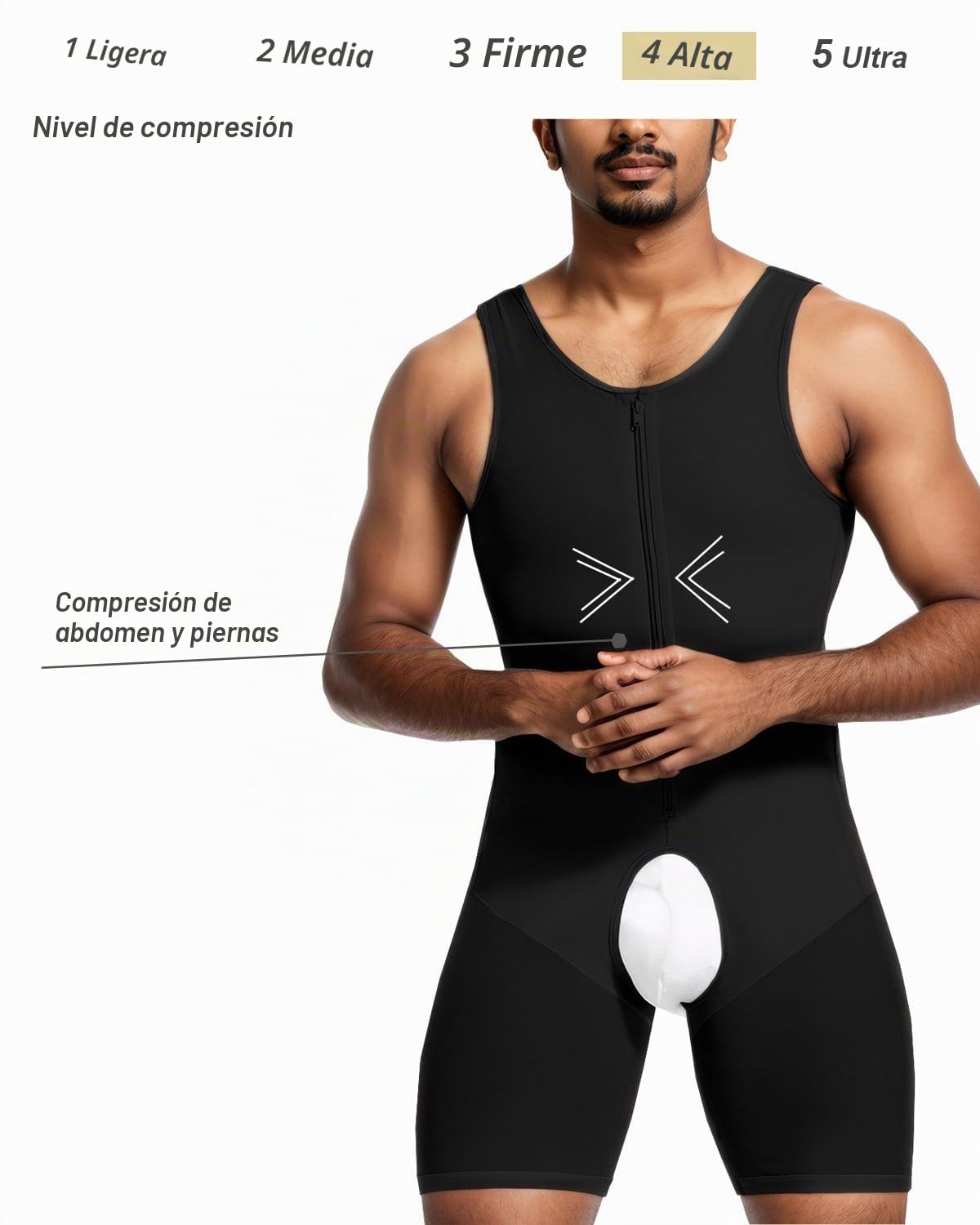 Fajas Reductoras Shapewear Hombre Moldeadora Body Shaper Abdomen Compresión de Cuerpo Calzoncillos Pantalones