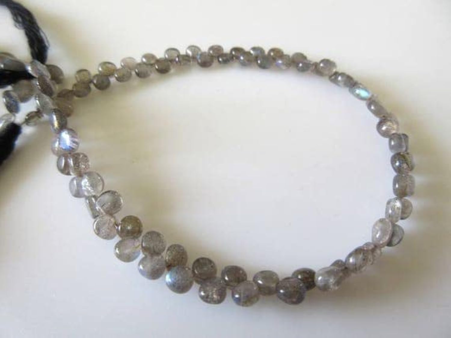 Labradorite briolette lisse haut de gamme en cœur de 3-5mm pour bijoux