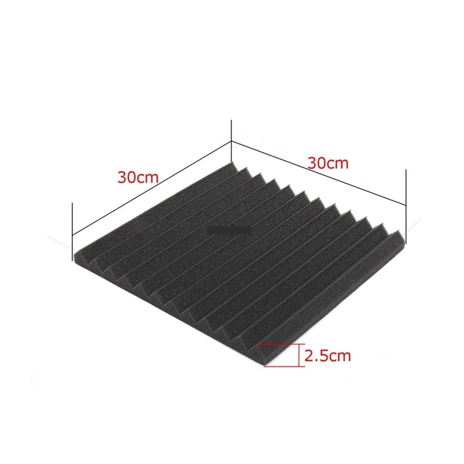 Paneles Acusticos 12Pc Acoustic Foam Sound Insulation Panels for KTV Bar Soundproofing Studio Wedges Proofing Multiple Color 300x300x25mm(Grey)