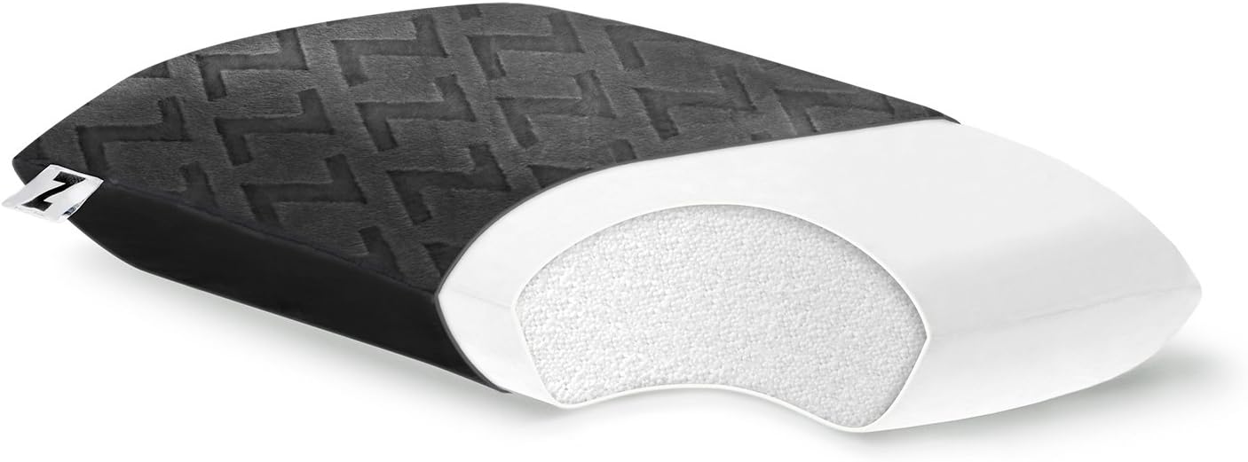 MALOUF Z Travel NANOBEAD Pillow Removable Rayon from Bamboo Velour Cover 3-Year Warranty