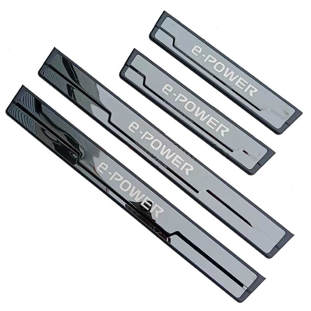4 Piezas Coche Acero Inoxidable Decoración para Estribos, para Nissan X-Trail T33 Qashqai J12 E-Power 2022-2025 Accesorios de Estilo,A
