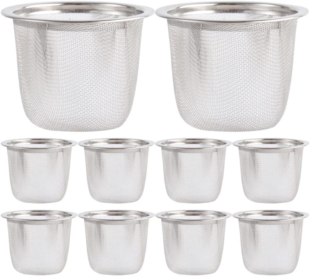 Hemoton Stainless Steel Tea Filter Fine Mesh Tea Infuser Strainer for Loose Leaf Brewing Compact 2.8 Inch Kitchen Tool