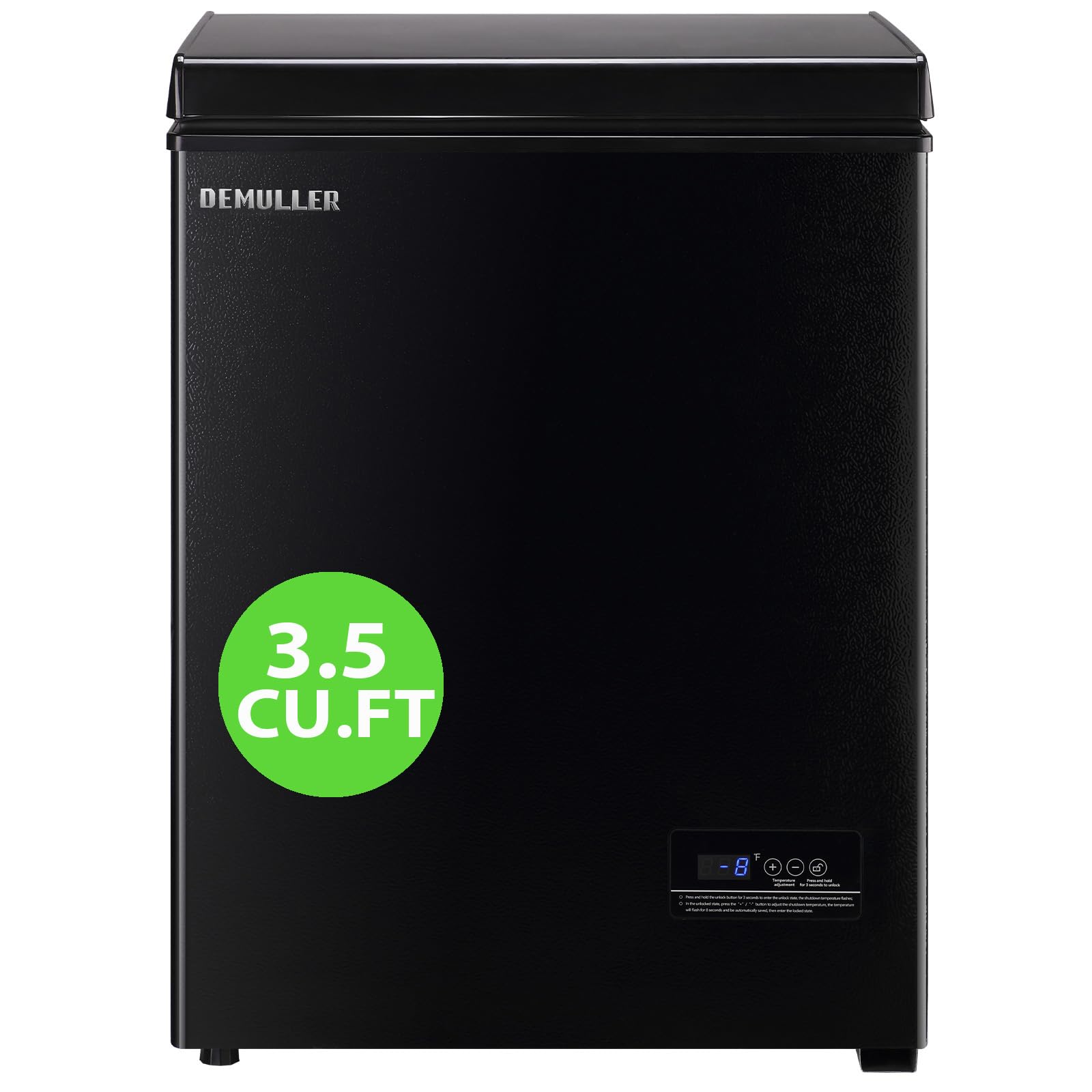 Demuller 3.5 Cu.Ft Compact Chest Freezer With Two Baskets Mini Deep Freezers With Electronic Panel on Fridge.com - View 1