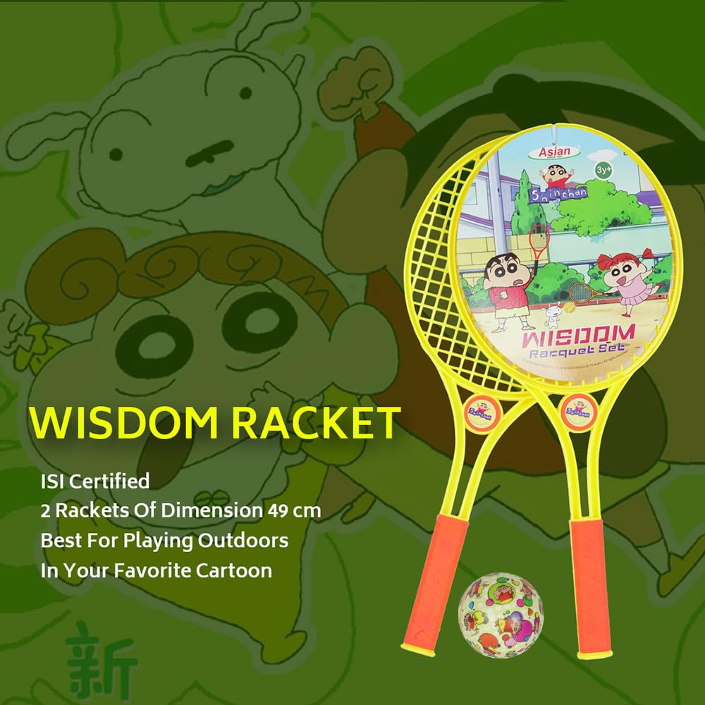 Asian Plastic Portable Shinchan Wisdom Racket Pack of 1 | Action Kamin Blue_P (Multicolor) - Image 8 thumbnail