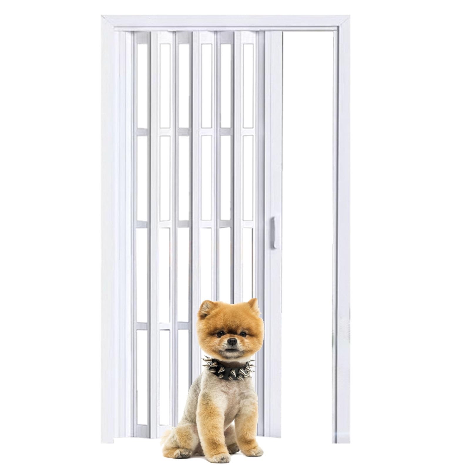 falttür Multifold PVC-Falttüren Für Den Innenbereich, 61 71 76 81 91 96 101 106 121 126 136 141 151 183 203 Cm, Faltschiebetür, Raumteiler Mit Hardware Für Küche/Waschküche/Badezimmer, Weiß(WxH 34x80i