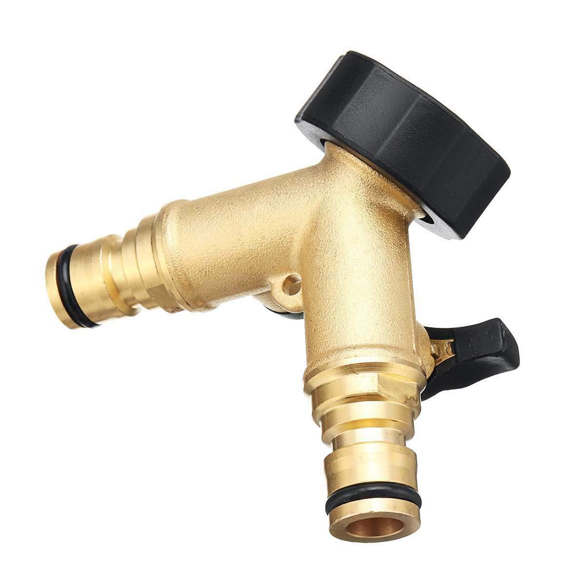 Collettore In Ottone Massiccio A 2 Vie Con Valvole On/off Singole, Filetto Da 1,9 Cm, Sdoppiatore A Y Per Tubo - 5
