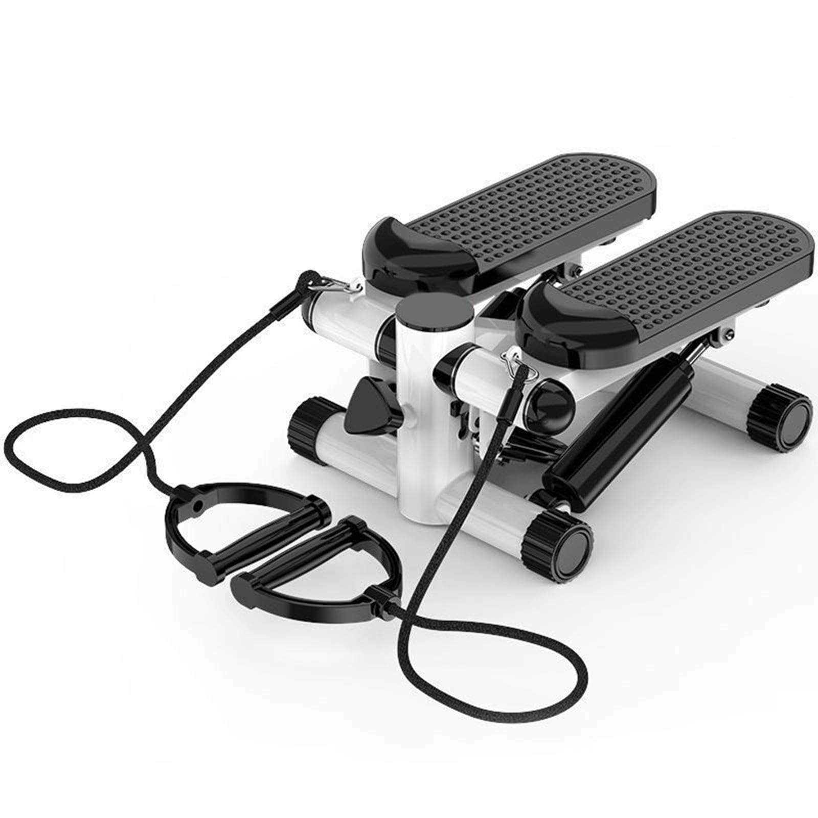 Mini Stepper Fitness Casa con Fasce di Resistenza e Tappetino, Regolabile, Silenzioso, Compatto 38x30x18cm (15x12x7in)