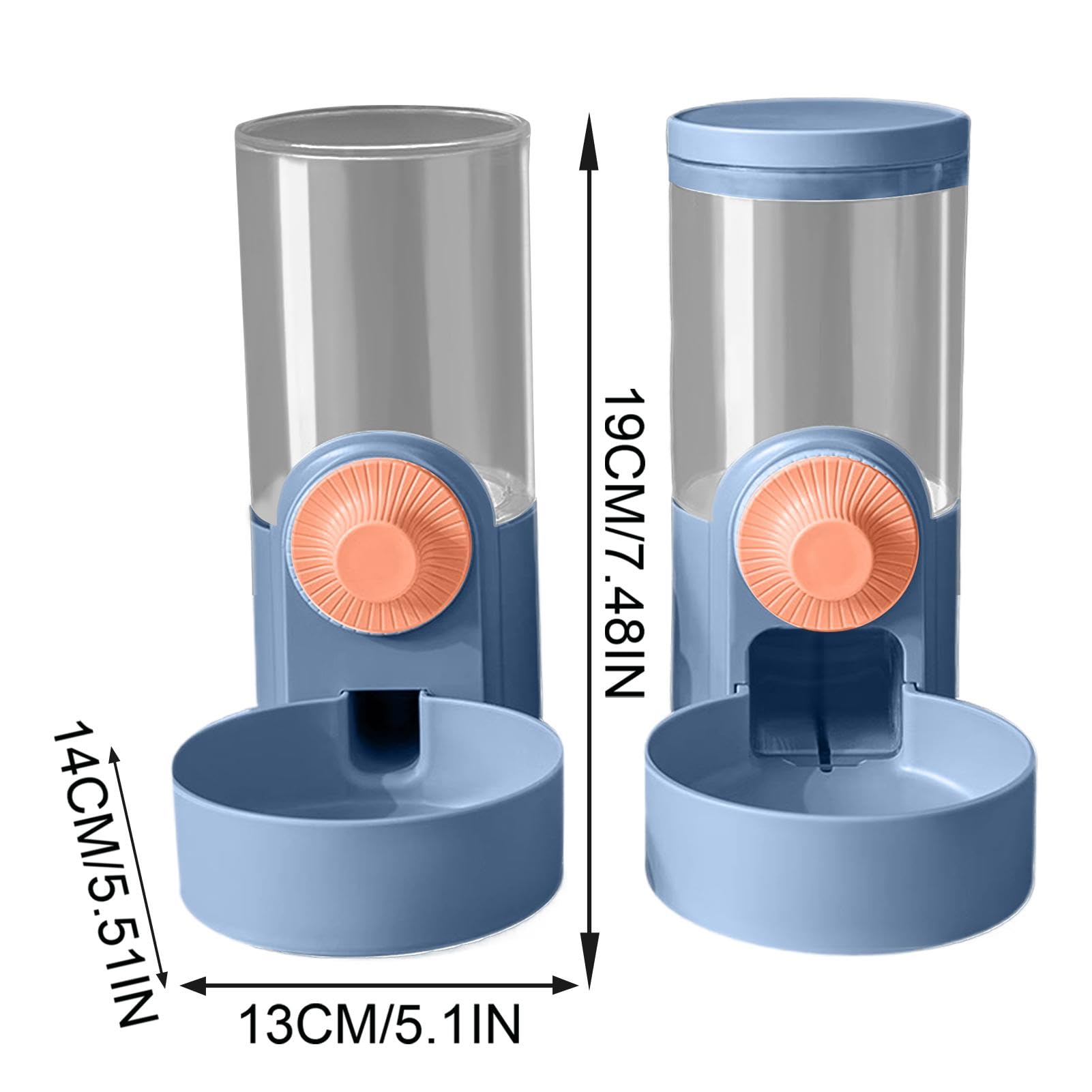 Alimentador de comida para conejos, dispensador automático para mascotas, cuencos de alimentación para mascotas, dispensador de agua de gran capacidad de 1000 ml, contenedores de comida para mascotas