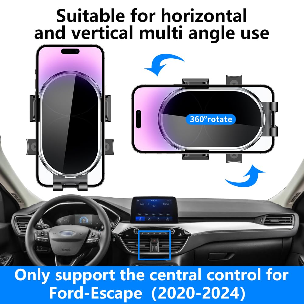 Samochodowy uchwyt na telefon do Ford Escape 2020 2021 2022 2023 2024 SUV akcesoria samochodowe uchwyt nawigacyjny dekoracja wnętrz deska rozdzielcza uchwyt na telefon komórkowy uchwyty etui