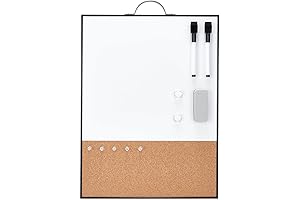 TSJ OFFICE 16" X 12" Dry Erase and Cork Board Combo