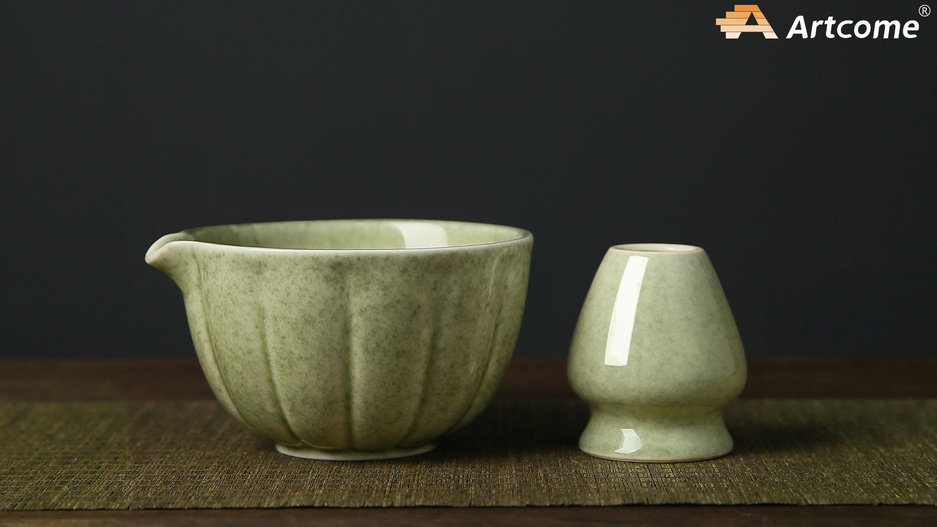 Amazon.com: Artcome Matcha Bowl with Pouring Spout and Whisk