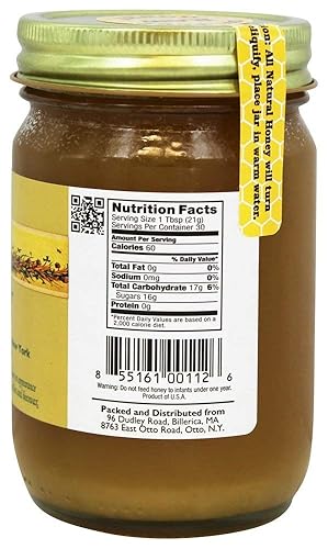 Miniatura 2 de Crystal's All Natural - Trébol occidental de miel cruda 100% pura, 17 onzas