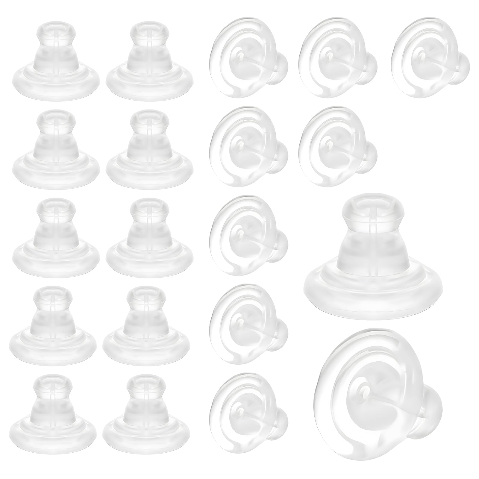 20 x verzilverde oorbel stoppers oorbel vleugeltjes 6 x 4 x 3mm gat: 0