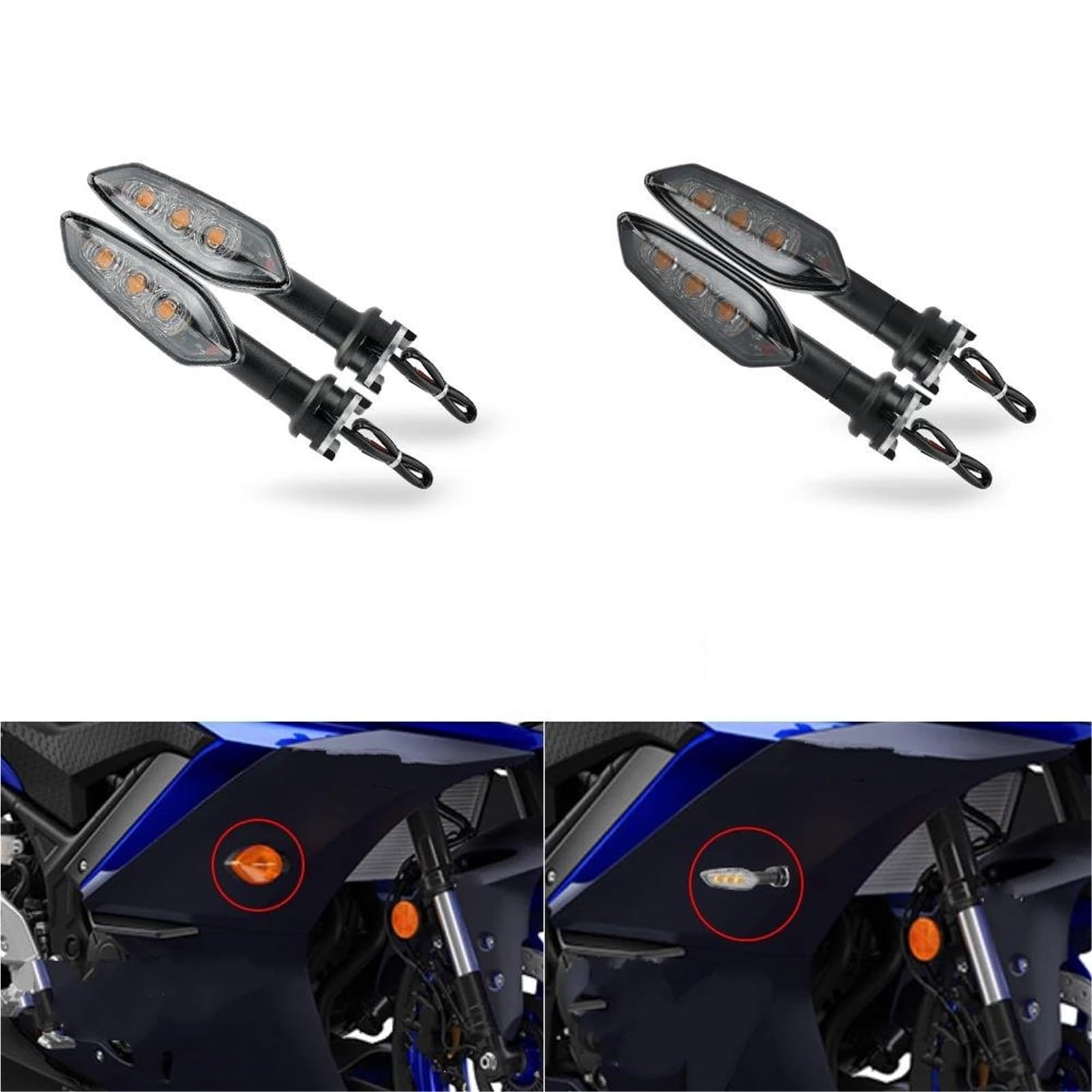 Indicatore Luce Indicatori Di Direzione Anteriori E Posteriori Per Moto Per YAMAHA FJ09 FZ07 FZ09 FZ10 FZ6 FZ-07 FZ-09 FZ-10 A LED Componenti Indicatori Direzione Frecce Moto