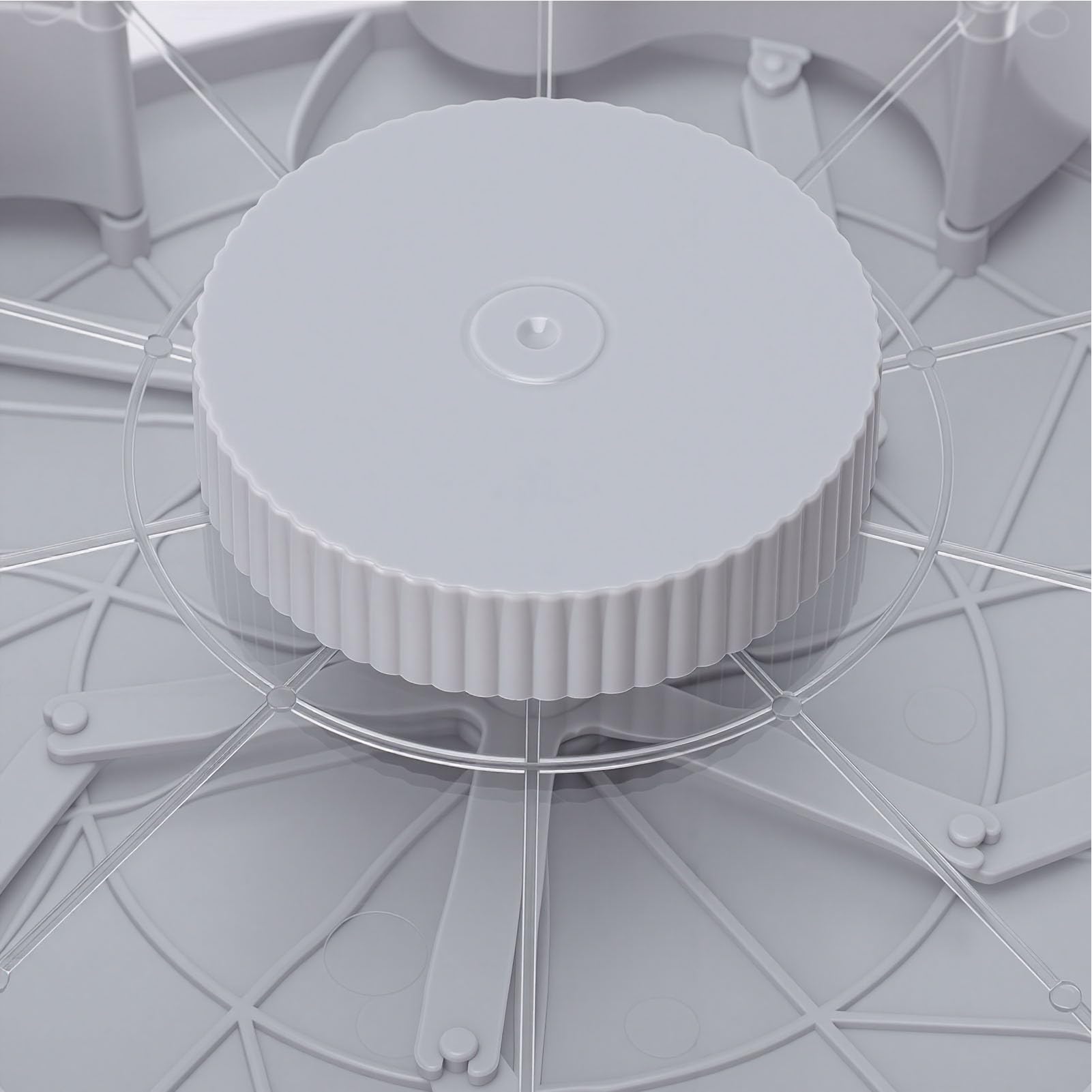 Cocoarm Vassoio da Portata per Snack Diviso, Vassoio per Snack Girevole in ABS con Coperchio, Base Antiscivolo a 5 Scomparti Facile da Pulire per Feste Picnic Serate di Cinema Condivisione in