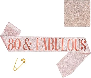 80 & FABULOUS! - 80th Birthday Decorations & Sash - Party Supplies 80 & Fabulous!