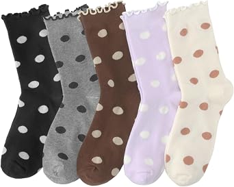 Women Striped Socks, Cute Ankle Calf Sock for Women Cotton Knit Size 5-9, Medium Casual Womens Novelty Socks