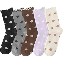 Women Striped Socks, Cute Ankle Calf Sock for Women Cotton Knit Size 5-9, Medium Casual Womens Novelty Socks