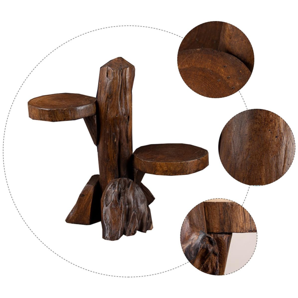 Tofficu Supporto Verticale per Piante Mini in Legno, Autoportante