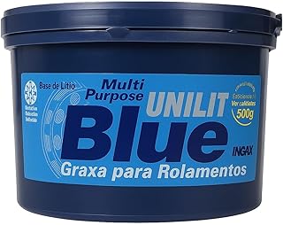 Graxa Azul Unilit, Lubrificante Multiuso 500g, Alta Performance para Rolamentos e Cubos de Roda, Resistente à Água, 120°C