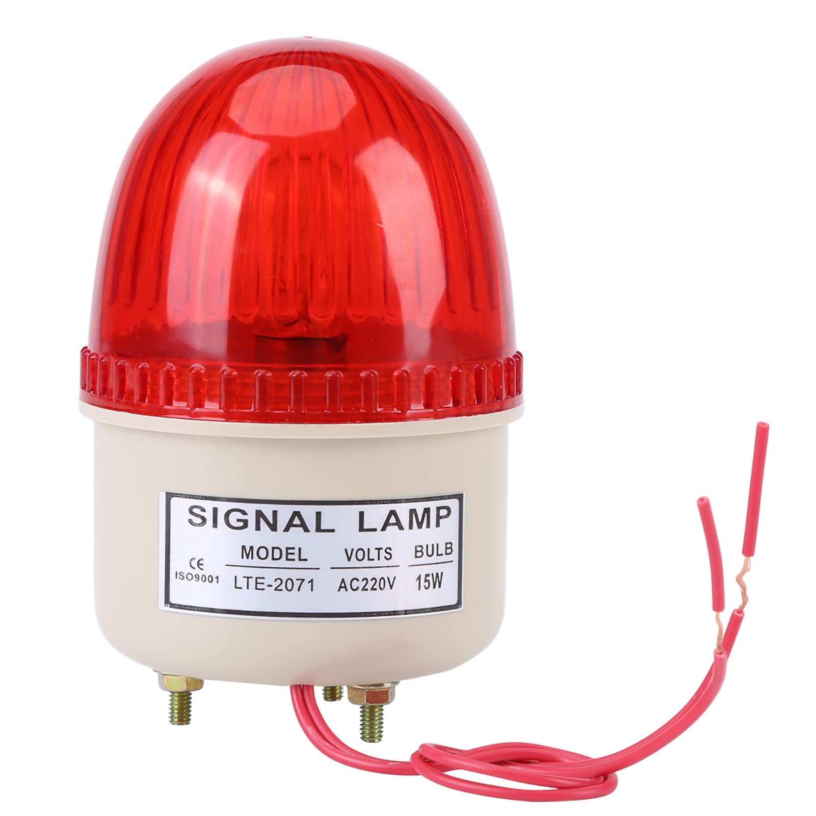 ZJchao Luce Stroboscopica Lampeggiante a LED 1PC 220V 15W, Lampada di Avvertimento Industriale per Macchine Utensili, Rossa (rosso)